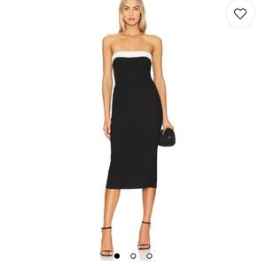 New Amanda Uprichard x Revolve Kerry Midi Dress in Black, Size XS